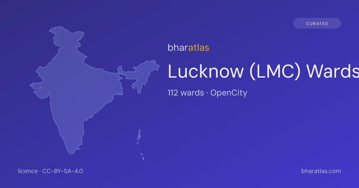 Lucknow Ward Map: 112 wards (LMC) · bharatlas